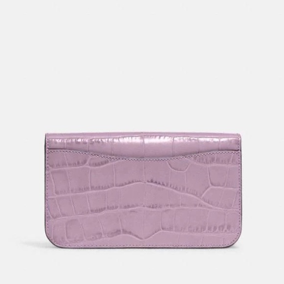 Coach Ice Purple Crocodile Embossed Leather Convertible Hayden Crossbody Bag NWT - Picture 2 of 5